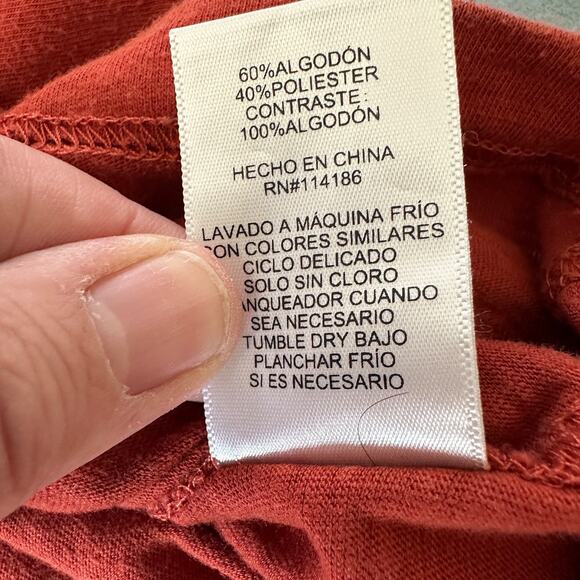 frye and co. mens polo shirt lt tall burgundy cotton blend short sleeve preowned - Picture 7 of 9